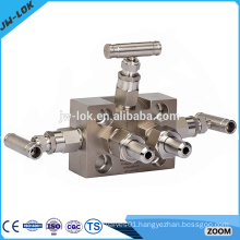 Stainless Steel 6000psig 3 way manifold valves